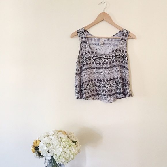 American Rag Brown Floral Patterned Tank - Picture 4 of 6